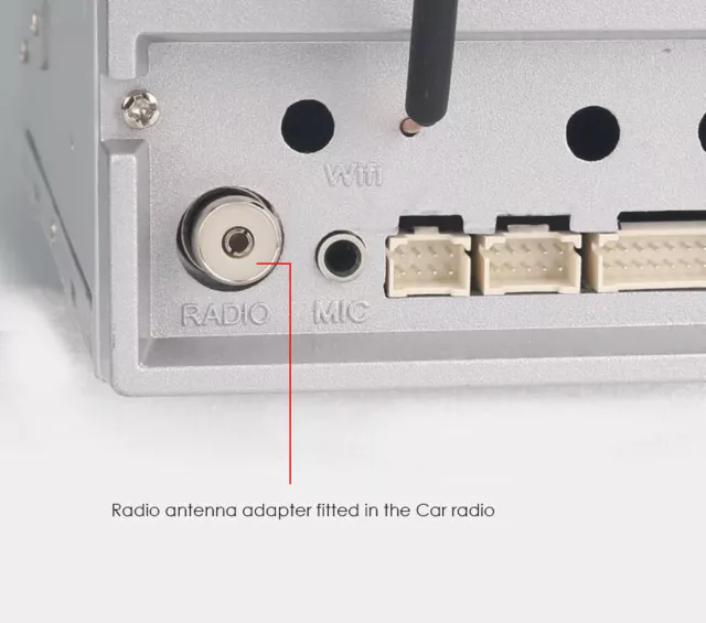 2 KFZ Autoradio Antenne Adapter ISO auf DIN Stecker Antennenadapter für VW Radio 3