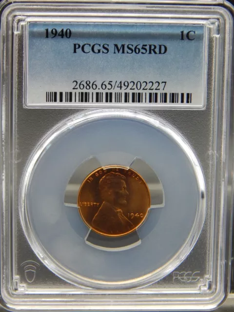 1940 PCGS MS65 RD RED Lincoln Wheat Back CENT #BF-199