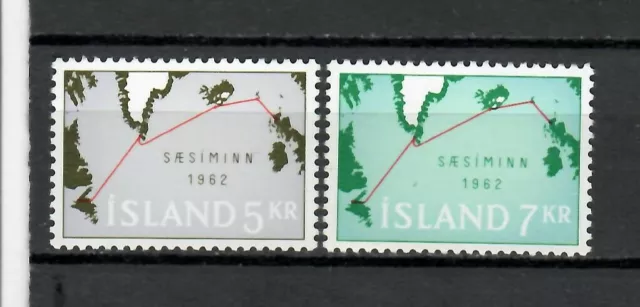 s34137 ISLAND ICELAND ISLANDA MNH 1962 Telephone cable 2v