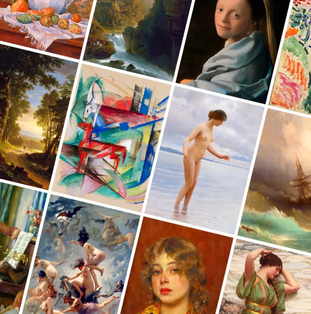 CLASSIC ART POSTER PRINTS - Vintage Fine Art - A4 A3 A2 - Home Decor Fine Art