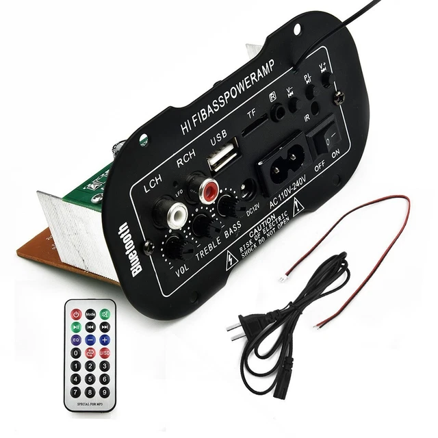 220V 50W Voitures Maisons Bluetooths Hifi Basse Audios-Amplifiers USB Tf MP3 Fm