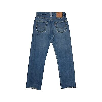 VINTAGE Levis 501 Blu Jeans Da Uomo 30w 29l MADE IN USA Effetto Invecchiato