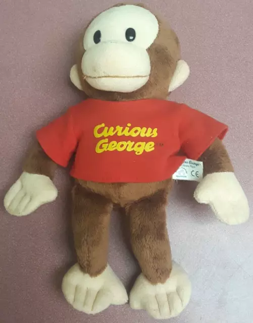 Applause Curious George Small Classic Red Shirt Plush Stuffed Animal 11"