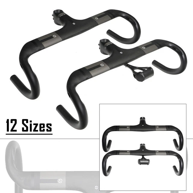 UD Carbon Fiber Road Bike Integrated Bar Stem Bike Handlebar 400/420/440mm po