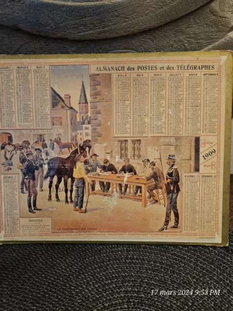 Calendrier almanach des postes et des télégraphes 1918 1920 1922 anciens - Collection