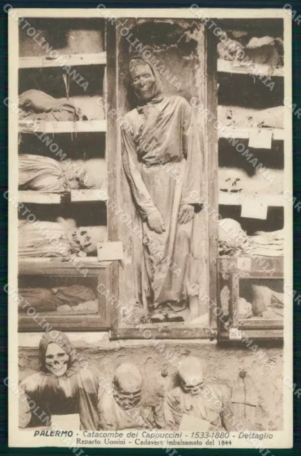 Palermo Città Catacombe Cappuccini Cadavere Imbalsamato Mummie cartolina RB9654