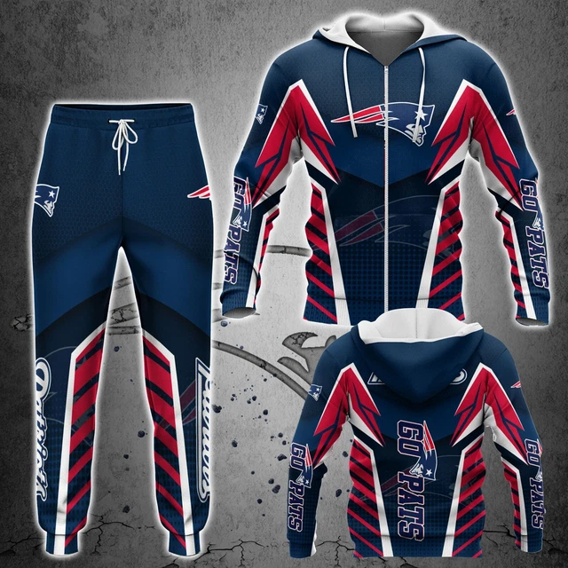 New England Patriots Mens Hoodie Tracksuit Casual Sweatshirt Sweatpants Outfits
