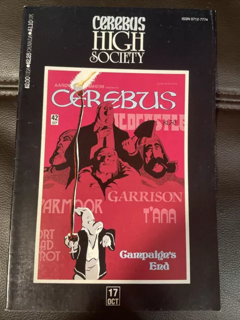 Cerebus: High Society #17 in Fine Condition Aardvark-Vanaheim Comic Dave Sim