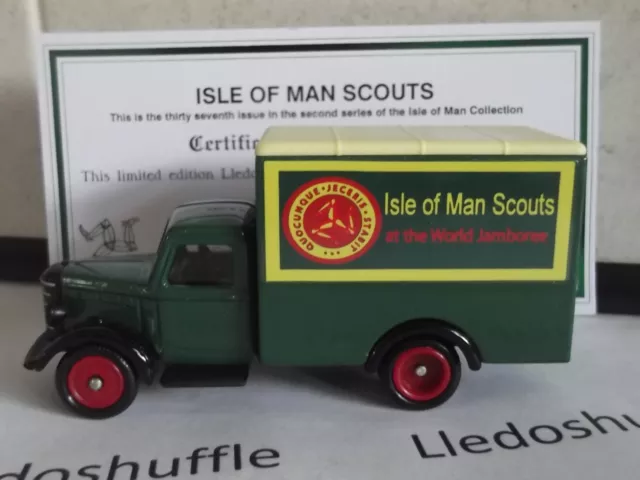 Lledo Bedford 30cwt LKW PV59 Code 3, Isle of Man Scouts, Hundertjähriges Scouting