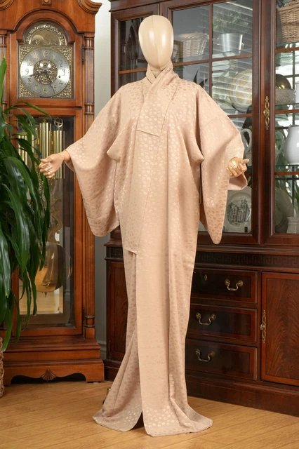 Dear Vanilla Japanese Silk Iromuji Kimono Women's Authentic Japan Made Vintage