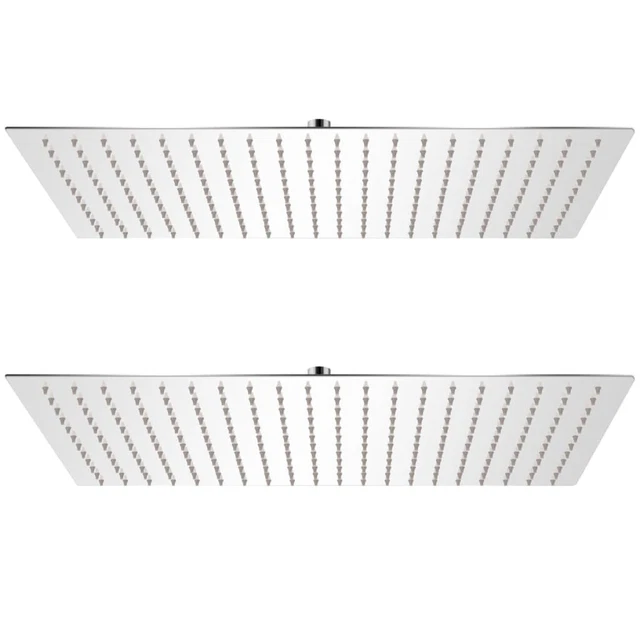 Soffione per Doccia a Pioggia 2 pz Acciaio Inossidabile 30x50cm