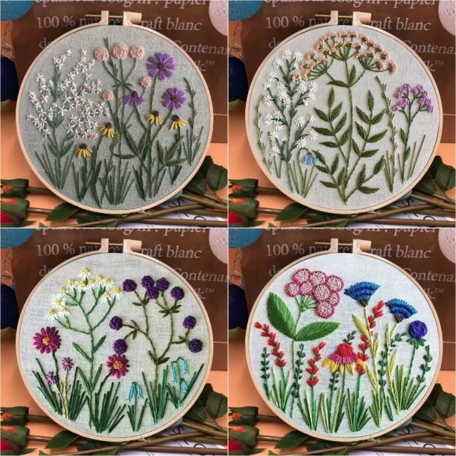 Flower Pattern DIY Embroidery Kits  For Beginners