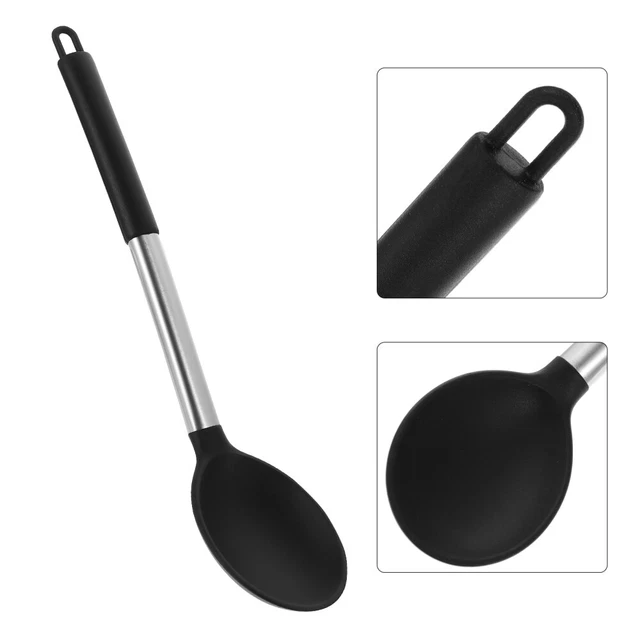 1 pieza Cuchara Cocinar Agitar Cuchara Mezclar Cuchara Silicona Cuchara