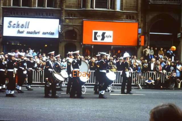 35mm Slide - Drum Band, Lord Mayor's Parade, City Centre, Sheffield, 1970