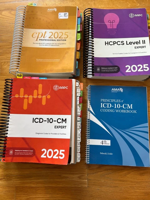 AAPC CPC STUDY BUNDLE 2025 -CPT+ ICD 10 CM-HCPCS Lev II -TABBED + ICD10 ...