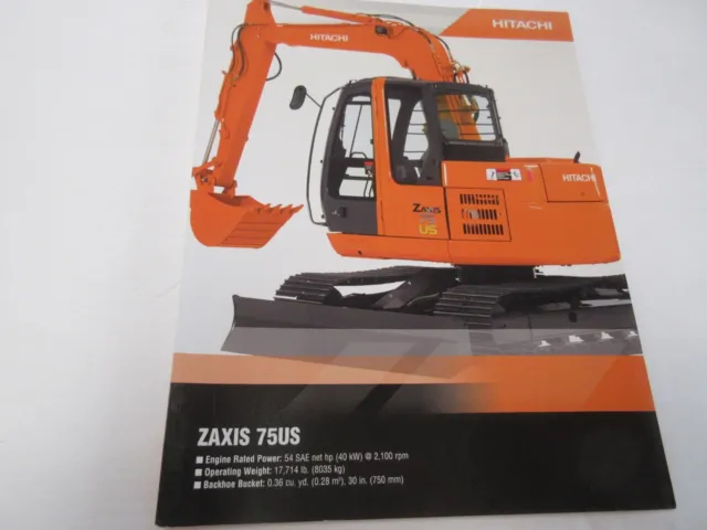 Hitachi Zaxis 75US Excavator Sales Brochure 6 Page