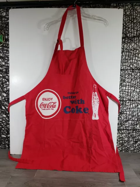 Coca-Cola Full Apron Retro THINGS GO BETTER WITH COKE  POCKETS BBQ Unisex