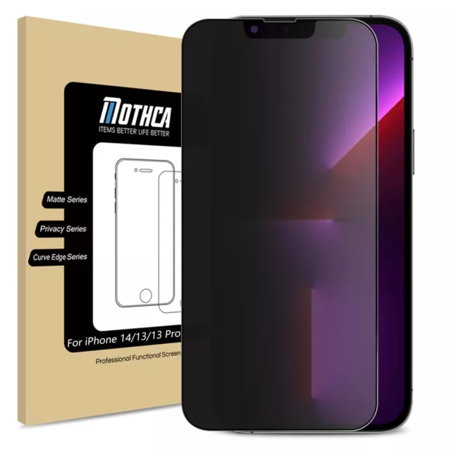 Mothca Pellicola Opaca Privacy per iPhone 14/ iPhone 13 Pro/iPhone 13 Vetro T...