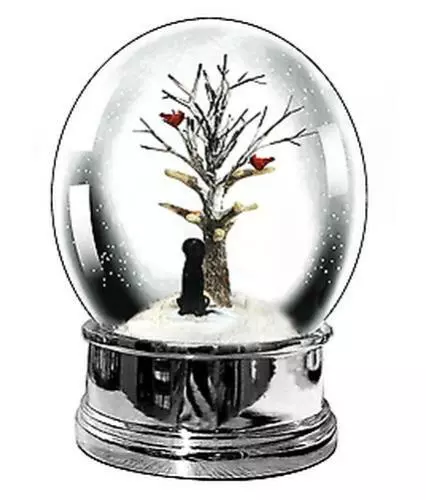 Heaven Sends Black Labrador Christmas Snow Globe - Christmas Decorations