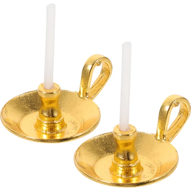 2 Pcs Tischleuchter Party Miniatur-Kerzenhalter-Dekor Schmücken Kerzenständer