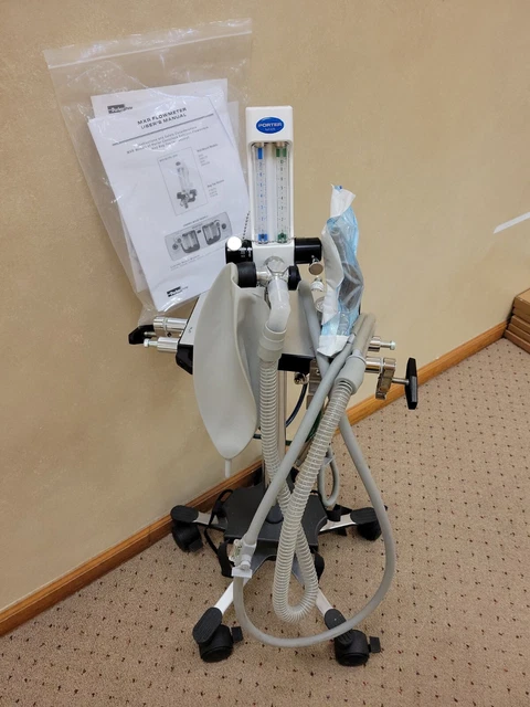 Porter Mxr Flowmeter And 4 Cylinder Stand With Pressure Guages