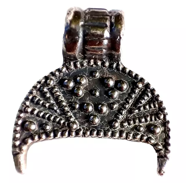 900-1100 AD Viking Era Norse Silver Lunar Amulet Wearable Artefact Fine Pendant