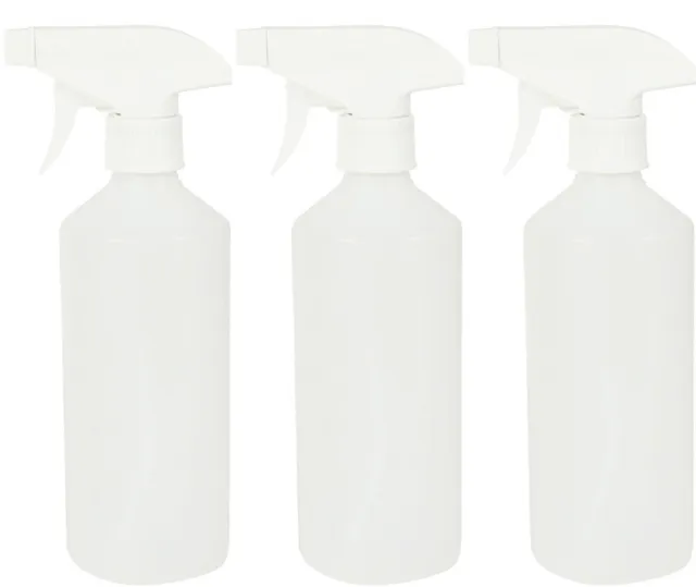 500 ml Leere natürliche Wisch HDPE Kunststoffflaschen & weiße Trigger Sprays