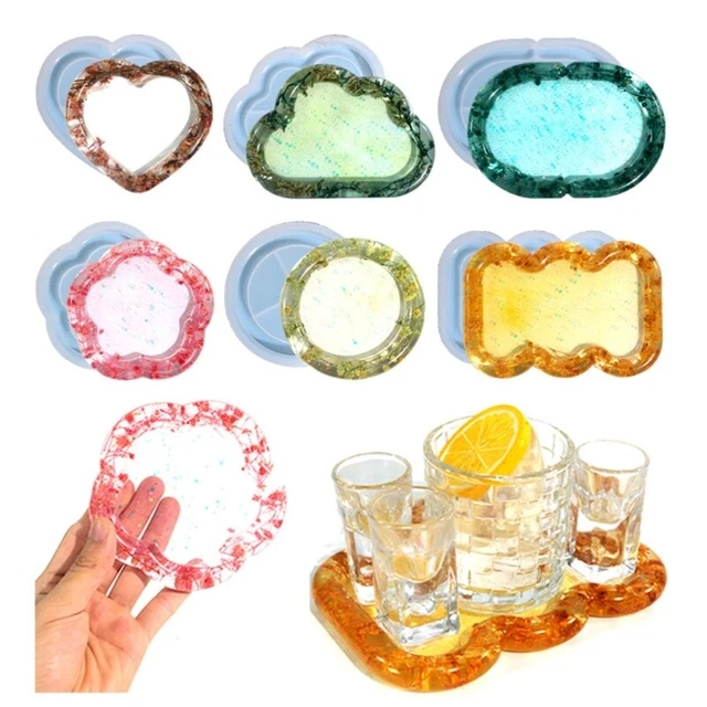 DIY Jewelry Tray Cute Cloud Heart Flower Plate Resin Casting 2