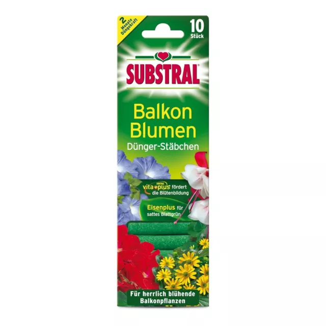 Substral Dünger-Stäbchen für Balkonpflanzen 10 St. Kübelpflanzen Geranien Blumen