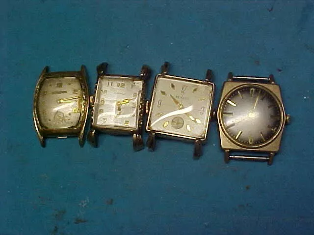 Lot Of 4 Vintage Mens Watches Bulova, Geneve,Benrus