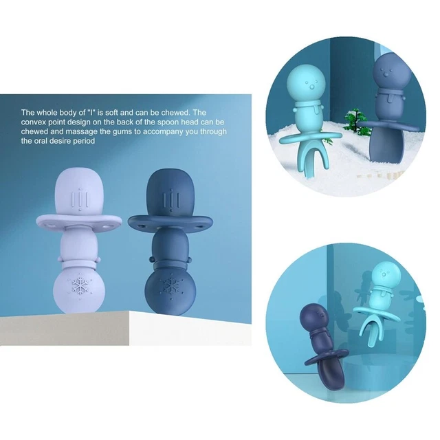 1 juego de cubiertos ergonómicos fáciles de usar prácticos para bebés resistentes a mordeduras