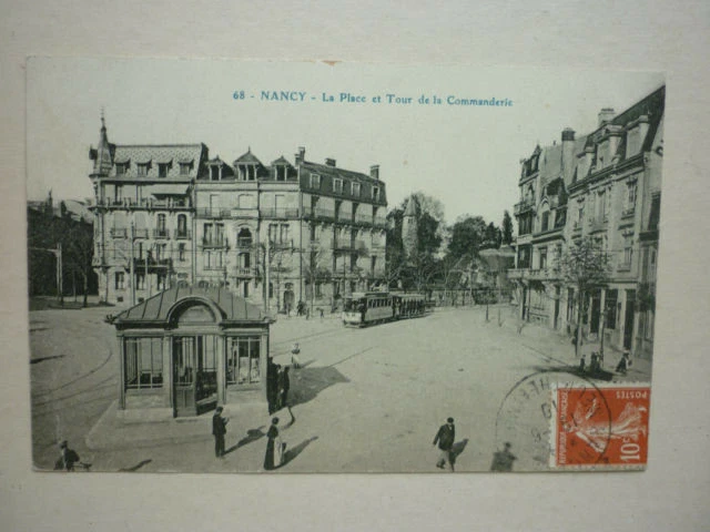 Carte Postale  /  Nancy  La Place Et Tour De La Commanderie  ....   Tramway
