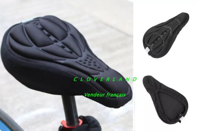 2 Pièces Housse Selle Velo Coussin Siège Selle de Vélo Couvre Selle en Gel  Etanche Housse de Selle Cyclisme Convient pour Les Sièges de VéLos de