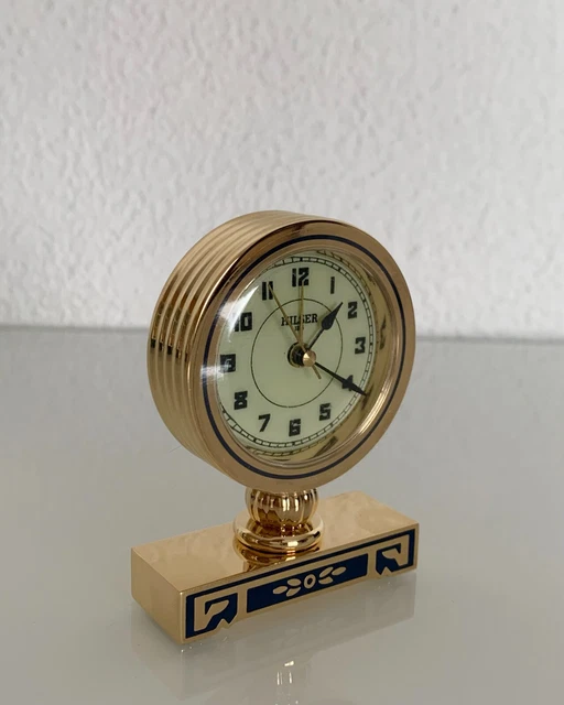 Horloge De Bureau Jaccard By Hilser – Laiton Doré, Quartz, Modèle Exposition