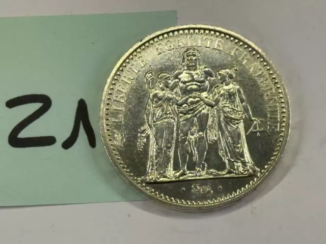 Silbermünze Frankreich - 10 Francs 1970 - Herkulesgruppe