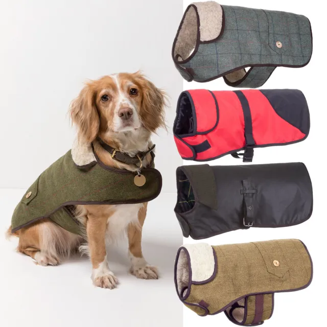 Rydale Dog Coats Tweed, Waxed Cotton or Soft Quilt Pet Dog Puppy Jacket Coat