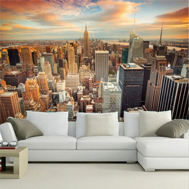 Papier Peint Vue Ville New York   Revetement Mural Haute Qualite 4 Finitions