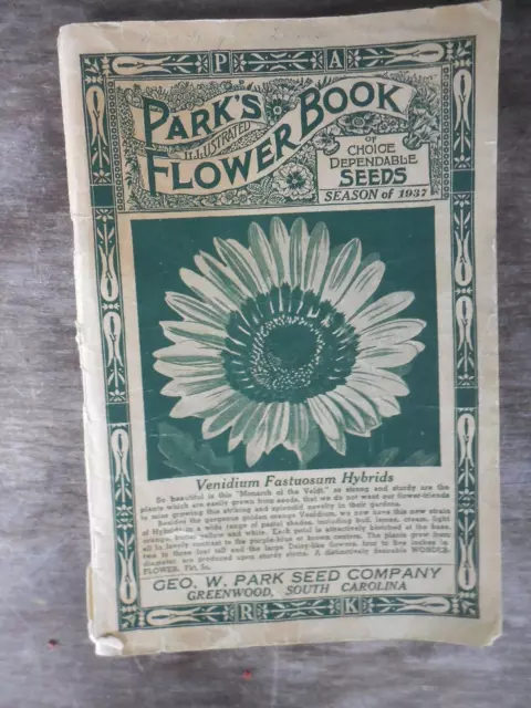 Park's Illustrated Flower Book 1937 Garden Seed Catalog