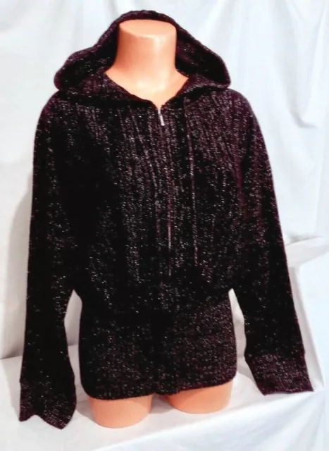 $150 Victorias Secret CASHMERE KISS SHIMMER HOODED ZIP SWEATER NWT XS S 2