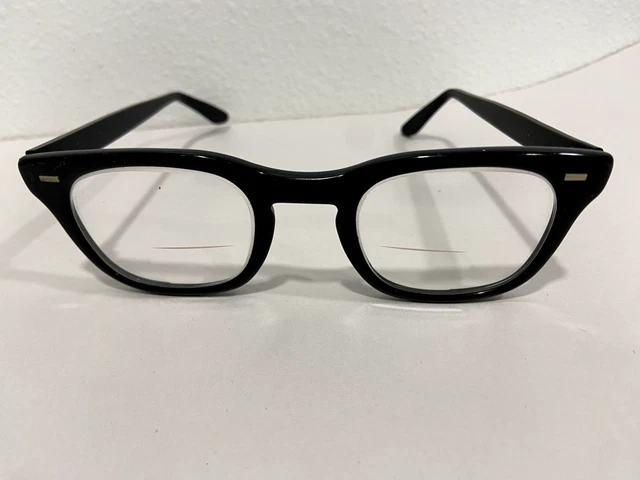 R&R USS Matte Black Eyeglasses Frames Vintage NERD COOL Military Issued Bi-focal R&R USS Matte Black Eyeglasses Frames Vintage NERD COOL Military Issued Bi-focal