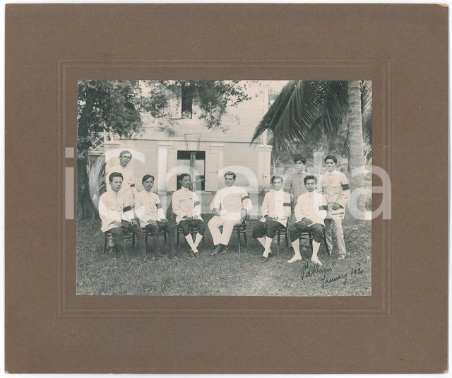 1920 PATTANI (THAILAND) Italiano con dignitari locali *Foto RARA 30x25 cm