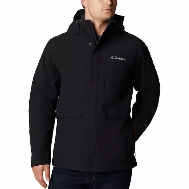 Columbia Men’s Hooded Fleece Lined Canvas Jacket Omni-Tech Insulated NWT Size M