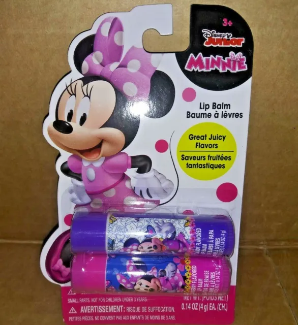 Disney Minnie Mouse Blue Berry and Cotton Candy Flavored .14 oz Lip Balm