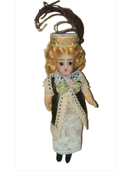 Poupée Miniature Ancienne En Biscuit - Début XXe Siècle - 8,5 Cm - Occasion