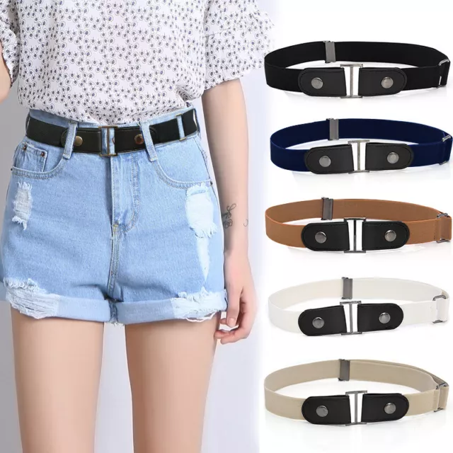 Buckle-free Elastic Invisible Comfortable Womens No Bulge Hassle Belt for Jeans 2