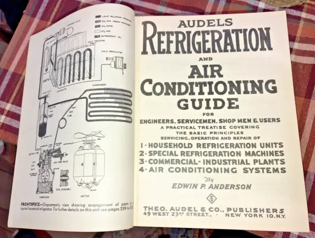 Audels Refrigeration and Air Conditioning Guide 1953 Illustrated Shop Men Users