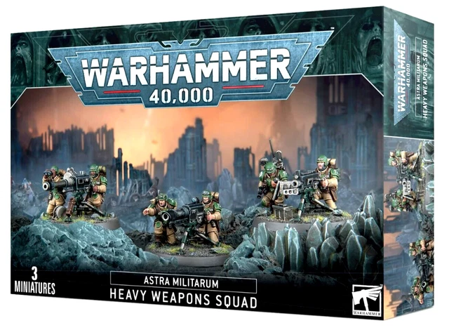 Warhammer 40K Astra Militarum Catachan Heavy Weapons Squad Peint Games Workshop