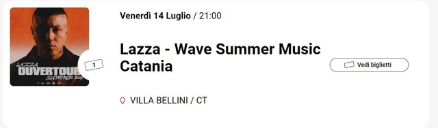 biglietto concerto Lazza - Wave Summer Music Catania
