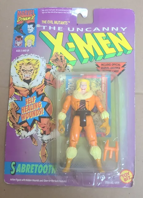 Marvel Evil Mutants The Uncanny X-Men Sabretooth Toy Biz Action Figure 1992