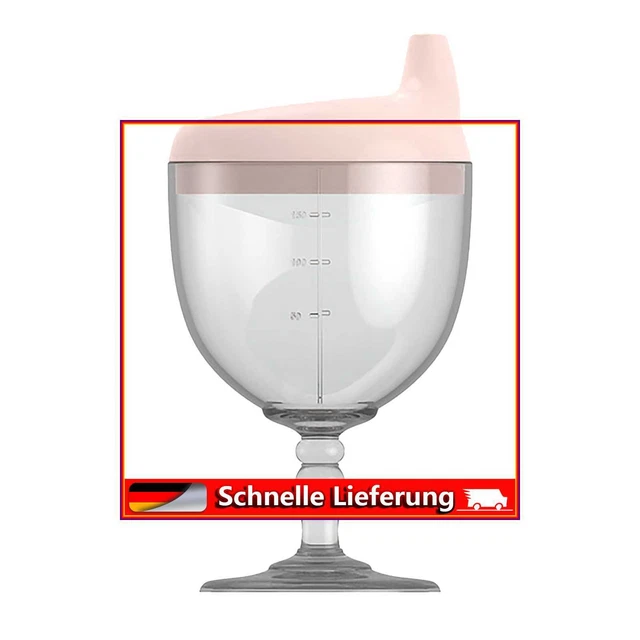 Cáliz bebé, sin derramar, taza de pico de pato, copa de vino para fiesta de bebé